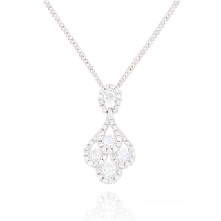 Fine Jewellery Jewellery 18ct White Gold 0.45ct Diamond Peacock Necklace 1417465