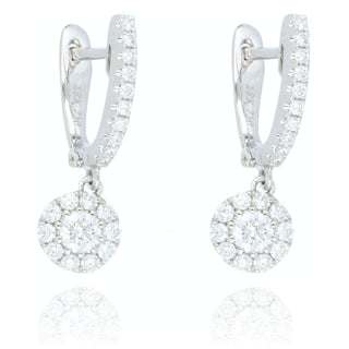 Fine Jewellery Jewellery 18ct White Gold 0.49ct Diamond Fancy Drop Earrings 1220228