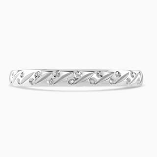 18ct White Gold 2.5mm Diamond Illusion Wedding Ring