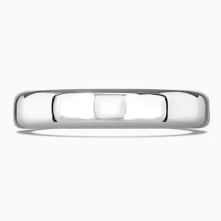 18ct White Gold 4mm Lighter Softened Flat Court Ring