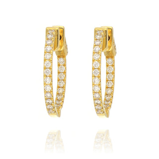 Fine Jewellery Jewellery 18ct Yellow Gold 0.50ct Diamond Hoop Earrings 1220219