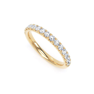 Fine Jewellery Jewellery 18ct Yellow Gold 0.50ct Diamond Micro Claw Set Half Eternity Ring 0114435