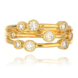 Fine Jewellery Jewellery 18ct Yellow Gold 0.50ct Diamond Scatter Ring 0115236