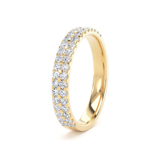 Fine Jewellery Jewellery 18ct Yellow Gold 0.50ct Diamond Two Row Eternity Ring 0114432