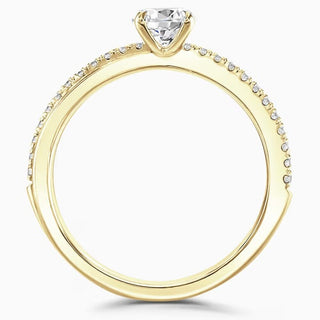 18ct Yellow Gold 0.66ct Diamond Twist Solitaire Ring  2