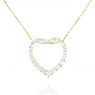 Fine Jewellery Jewellery 18ct Yellow Gold 1.11ct Diamond Heart Necklace 1417469