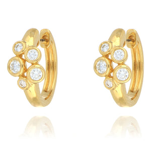 Fine Jewellery Jewellery 18ct Yellow Gold 1.50ct Diamond Scatter Hoop Earrings 1220223