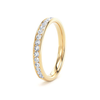 Fine Jewellery Jewellery 18ct Yellow Gold 2.7mm 0.33ct Diamond Channel Set Half Eternity Ring 0114447