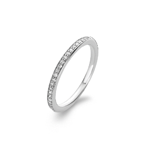 Sterling silver cz eternity 2025 ring