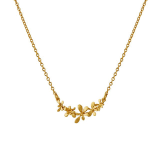 Alex Monroe Gold Plate Rosette In-line Pathway Necklace