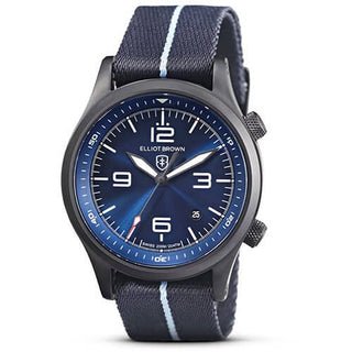 Elliot Brown Blue Canford Watch With Nato Strap