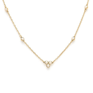 Olivia Burton Yellow Gold Plated Classic Pearl Cluster Necklace