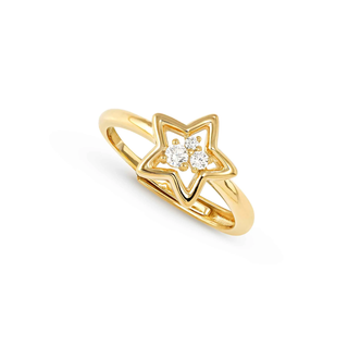 Nomination Jewellery Nomination Sterling Silver and Yellow Gold Dream Beats Star Ring 2510365