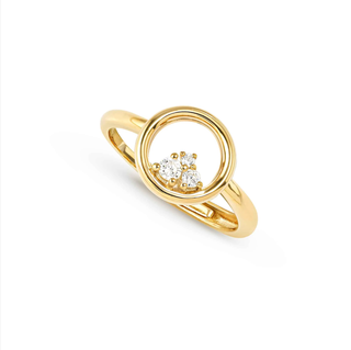 Nomination Jewellery Nomination Sterling Silver and Yellow Gold Dream Beats Circle Ring 2510367