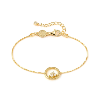Nomination Jewellery Nomination Sterling Silver and Yellow Gold Dream Beats Cubic Zirconia Circle Bracelet 2522356