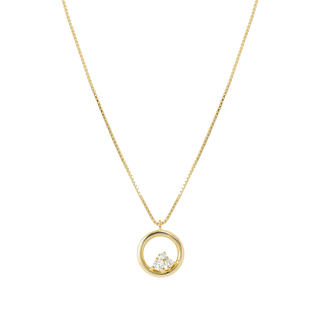 Nomination Jewellery Nomination Sterling Silver and Yellow Gold Dream Beats Cubic Zirconia Circle Necklace 2504142