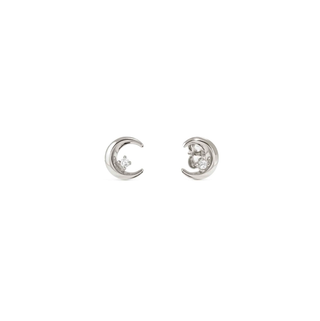 Nomination Jewellery Nomination Sterling Silver Dream Beats Cubic Zirconia Moon Stud Earrings 2501293