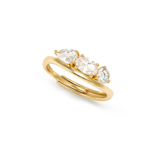 Nomination Jewellery Nomination Sterling Silver and Yellow Gold My Rebel Art 3 Cubic Zirconia Ring 2510371