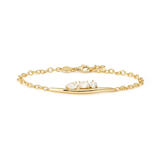 Nomination Jewellery Nomination Sterling Silver, Yellow Gold and Cubic Zirconia My Rebel Art 3 Stone Bracelet 2522358