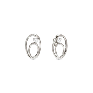 Nomination Jewellery Nomination Sterling Silver and Cubic Zirconia My Rebel Art Oval Stud Earrings 2501298