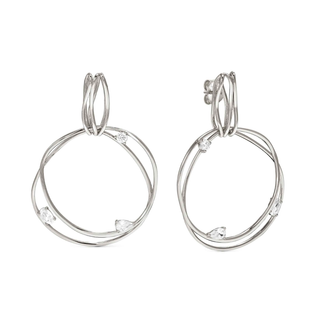Nomination Jewellery Nomination Sterling Silver and Cubic Zirconia My Rebel Art Large Circle Drop Earrings 2501300