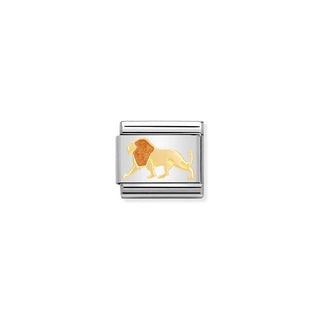 Nomination Jewellery Nomination Stainless Steel and Yellow Gold Composable Classic Lion Link 2506010