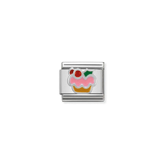Nomination Jewellery Nomination Stainless Steel and Sterling Silver Composable Classic Cupcake Link 2511247