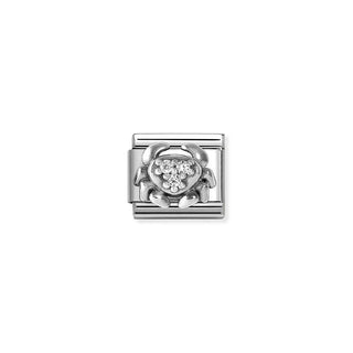 Nomination Sterling Silver and Stainless Steel Composable Classic Zodiac Cancer Link