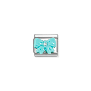 Nomination Stainless Steel Composable Classic Bow Turquoise Link