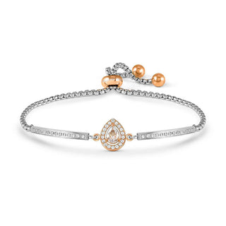 Nomination Stainless Steel, Rose Gold and Cubic Zirconia RoyalDream Teardrop Bracelet
