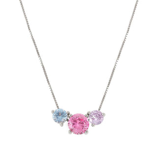 Nomination Jewellery Nomination Sterling Silver Multi Colour Cubic Zirconia Colour Wave Trilogy Necklace 2521169