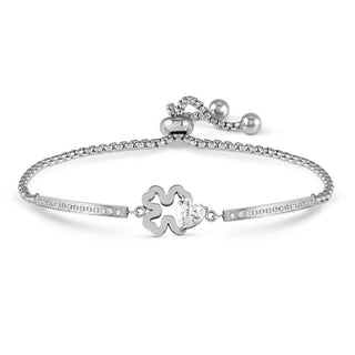Nomination Jewellery Nomination Stainless Steel and Cubic Zirconia Milleluci Four-Leaf Clover Bracelet 2522340