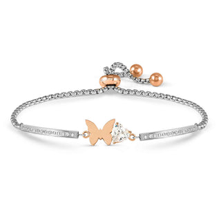 Nomination Jewellery Nomination Pink PVD Stainless Steel and Cubic Zirconia Milleluci Butterfly Bracelet 2522344