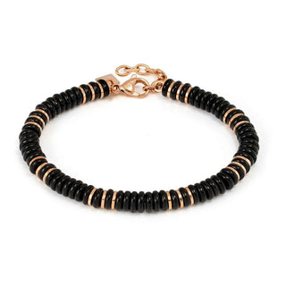 Nomination Jewellery Nomination Pink PVD Black Onyx InstinctStyle Infinity Bracelet 2522379