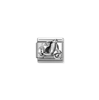 Nomination Jewellery Nomination Stainless Steel and Sterling Silver Composable Raised Scooter Link 2514327
