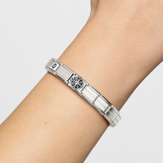 Nomination Jewellery Nomination Stainless Steel and Sterling Silver Composable Raised Compass Link 2514325