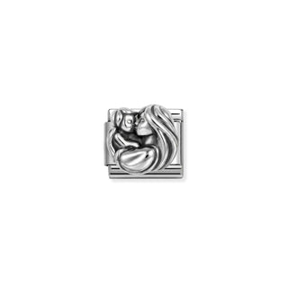 Nomination Composable Nomination Stainless Steel and Silver Composable Raised Mother and Son Link 2514405