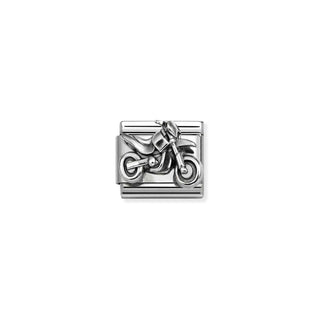 Nomination Composable Nomination Stainless Steel and Silver Motorcross Bike Link 2514414