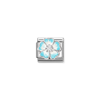 Nomination Jewellery Nomination Stainless Steel and Sterling Silver Composable Blue Fade Flower Link 2514332
