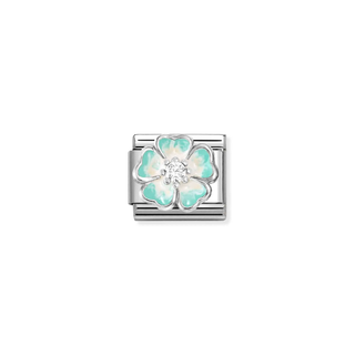Nomination Jewellery Nomination Stainless Steel and Sterling Silver Composable Green Fade Flower Link 2514334