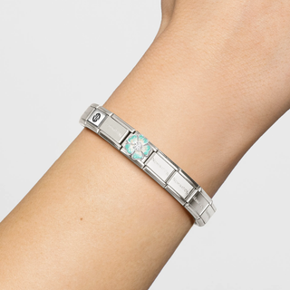 Nomination Jewellery Nomination Stainless Steel and Sterling Silver Composable Green Fade Flower Link 2514334