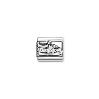 Nomination Jewellery Nomination Stainless Steel and Sterling Silver Composable Cubic Zirconia Sneaker Link 2514337