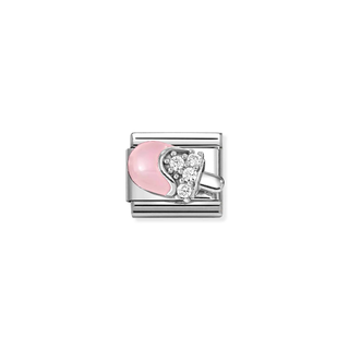 Nomination Jewellery Nomination Stainless Steel and Sterling Silver Composable Pink Ice Lolly Link 2514340