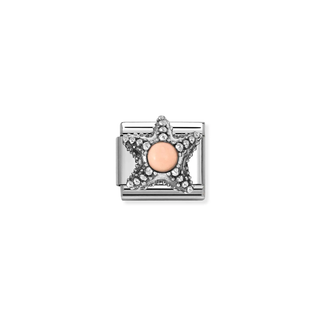 Nomination Jewellery Nomination Stainless Steel and Sterling Silver Composable Pink Coral Starfish Link 2514351