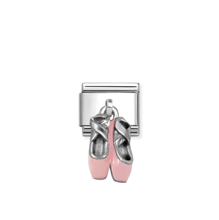 Nomination Jewellery Nomination Stainless Steel and Sterling Silver Composable Ballet Shoes Drop Link 2514355