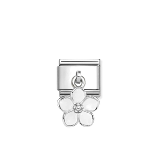 Nomination Jewellery Nomination Stainless Steel and Sterling Silver Composable White Flower Drop Link 2514356