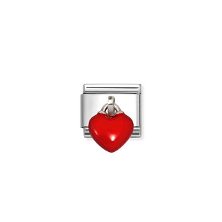 Nomination Jewellery Nomination Stainless Steel and Silver Composable Red Heart Drop Link 2514379