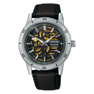 Seiko Watches Seiko Gents 39mm Stainless Steel Presage Style 60s Skeleton Automatic Watch 3518167