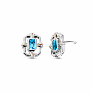 Clogau Jewellery Clogau Silver Gateways Blue Topaz Stud Earrings 2110171
