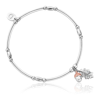 Clogau Silver Royal Oak Leaf Affinity Bead Bracelet